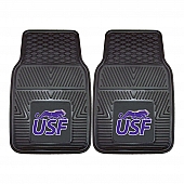 Fan Mat Floor Mat - Universal Fit Black Vinyl Set of 2 - 13575