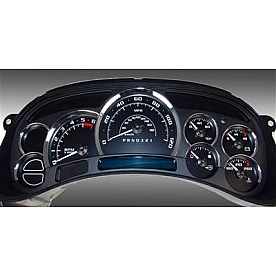 US Speedo Gauge Face Overlay - Black Daytime Color/ White Letter Color - PLK0631