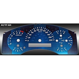 US Speedo Gauge Face Overlay - Blue Daytime Color/ White Letter Color - AQTIT06