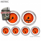 Aurora Instuments Gauge Face Overlay - Fiber Red Daytime Color/ Black Letter Color - 5356