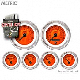 Aurora Instuments Gauge Face Overlay - Fiber Red Daytime Color/ Black Letter Color - 5356