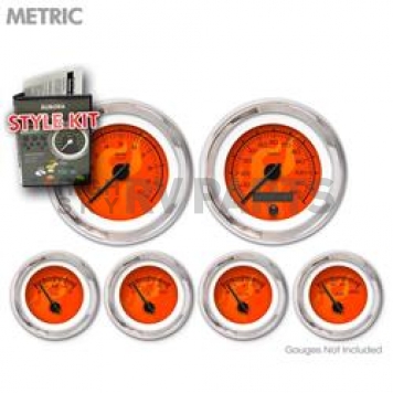 Aurora Instuments Gauge Face Overlay - Fiber Red Daytime Color/ Black Letter Color - 5356