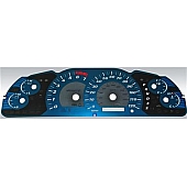 US Speedo Gauge Face Overlay - Blue Daytime Color/ White Letter Color - AQTUN05