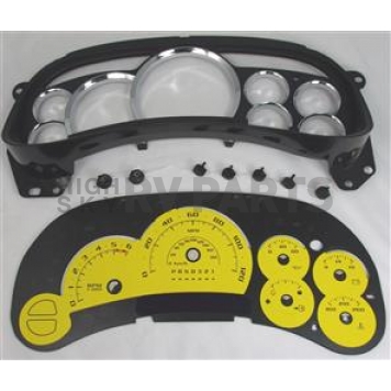 US Speedo Gauge Face Overlay - Yellow Daytime Color/ Black Letter Color - PLK0633