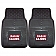 Fan Mat Floor Mat - Universal Fit Black Vinyl Set of 2 - 13929