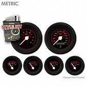 Aurora Instuments Gauge Face Overlay - Fiber Black Daytime Color/ White Letter Color - 5367
