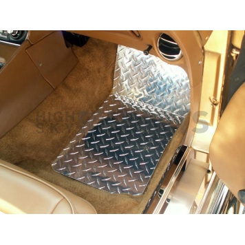 American Car Craft Floor Mat - Cut-To-Fit Silver Aluminum 2 Pieces - 011001-1