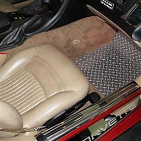 American Car Craft Floor Mat - Direct Fit Black Aluminum 2 Pieces - 031001