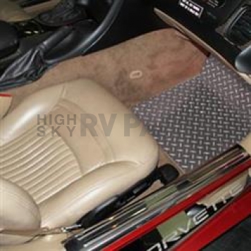 American Car Craft Floor Mat - Direct Fit Black Aluminum 2 Pieces - 031001