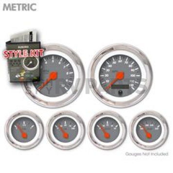 Aurora Instuments Gauge Face Overlay - Fiber Gray Daytime Color/ White Letter Color - 4828