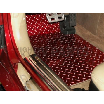 American Car Craft Floor Mat - Direct Fit Red Aluminum 2 Pieces - 031002-1