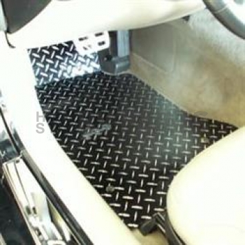 American Car Craft Floor Mat - Direct Fit Black Aluminum 2 Pieces - 031004