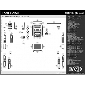 B & I Fender Dash Panel Trim WD913BDEB