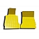 American Car Craft Floor Mat - Direct Fit Yellow Aluminum 2 Pieces - 031005