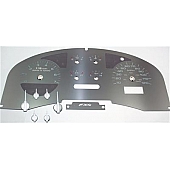 US Speedo Gauge Face Overlay - Silver Daytime Color/ White Letter Color - SSF14W