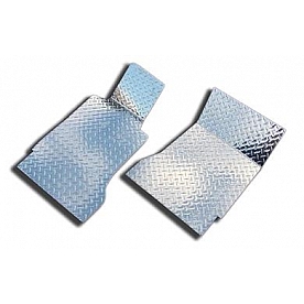 American Car Craft Floor Mat - Cut-To-Fit Clear Aluminum 2 Pieces - 041001