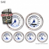 Aurora Instuments Gauge Face Overlay - Fiber White Daytime Color/ Black Letter Color - 1769
