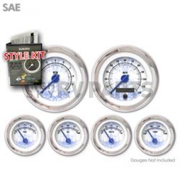 Aurora Instuments Gauge Face Overlay - Fiber White Daytime Color/ Black Letter Color - 1769