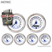 Aurora Instuments Gauge Face Overlay - Fiber White Daytime Color/ Black Letter Color - 5400