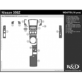 B & I Fender Dash Panel Trim WD477BSPS