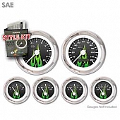 Aurora Instuments Gauge Face Overlay - Carbon Fiber Daytime Color/ White Letter Color - 1868
