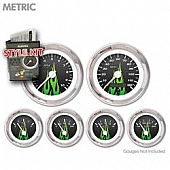 Aurora Instuments Gauge Face Overlay - Carbon Fiber Daytime Color/ White Letter Color - 5499