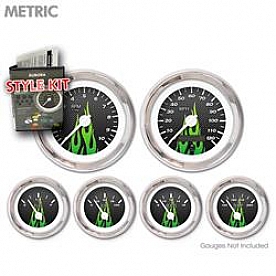 Aurora Instuments Gauge Face Overlay - Carbon Fiber Daytime Color/ White Letter Color - 5499