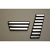 All Sales Accelerator and Brake Pedal Pad Set - Aluminum Black - 31LK