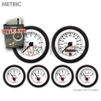 Aurora Instuments Gauge Face Overlay - Fiber White Daytime Color/ Black Letter Color - 4696