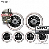 Aurora Instuments Gauge Face Overlay - Fiber Black Daytime Color/ White Letter Color - 6053