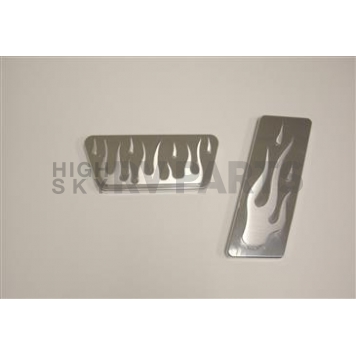 All Sales Accelerator and Brake Pedal Pad Set - Aluminum Silver - 33F