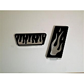 All Sales Accelerator and Brake Pedal Pad Set - Aluminum Black - 33FK