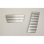 All Sales Accelerator and Brake Pedal Pad Set - Aluminum Silver - 33L