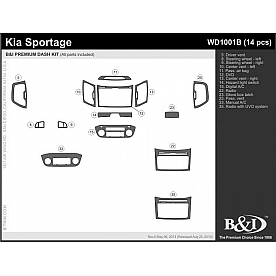 B & I Fender Dash Panel Trim WD1001BSPS