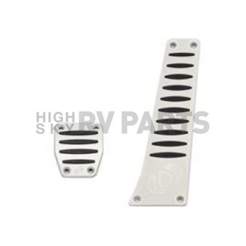 Dinan Performance Accelerator and Brake Pedal Pad Set - Aluminum And Rubber White - D7000002