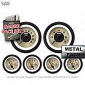 Aurora Instuments Gauge Face Overlay - Fiber Gold Daytime Color/ Black Letter Color - 8734