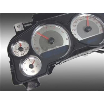 US Speedo Gauge Face Overlay - Silver Daytime Color/ Red Letter Color - SSGM27R