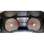 US Speedo Gauge Face Overlay - Silver Daytime Color/ Red Letter Color - SSGM28R