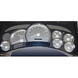 US Speedo Gauge Face Overlay - Silver Daytime Color/ White Letter Color - SSH201WK