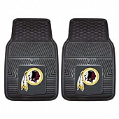Fan Mat Floor Mat - Universal Fit Black Vinyl Set of 2 - 8758