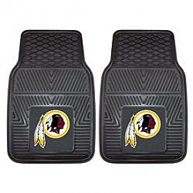 Fan Mat Floor Mat - Universal Fit Black Vinyl Set of 2 - 8758