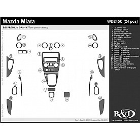B & I Fender Dash Panel Trim WD245CSA2
