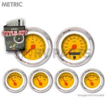 Aurora Instuments Gauge Face Overlay - Fiber Yellow Daytime Color/ Black Letter Color - 4795