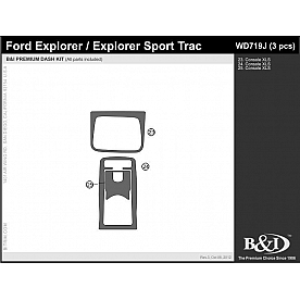 B & I Fender Console Trim WD719JDCF