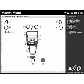 B & I Fender Dash Panel Trim WD245DSA2