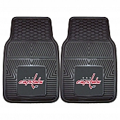 Fan Mat Floor Mat - Universal Fit Black Vinyl Set of 2 - 10563