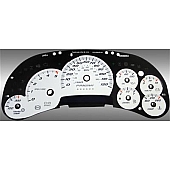 US Speedo Gauge Face Overlay - White Daytime Color/ Black Letter Color - SS1200640D
