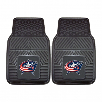 Fan Mat Floor Mat - Universal Fit Black Vinyl Set of 2 - 10574