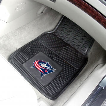 Fan Mat Floor Mat - Universal Fit Black Vinyl Set of 2 - 10574-1