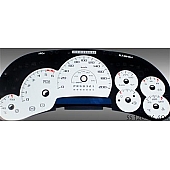 US Speedo Gauge Face Overlay - White Daytime Color/ Black Letter Color - SS1200640K